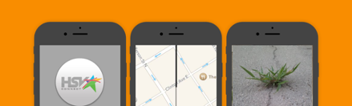 More different mobile views from the Huntsville SeeClickFix app.