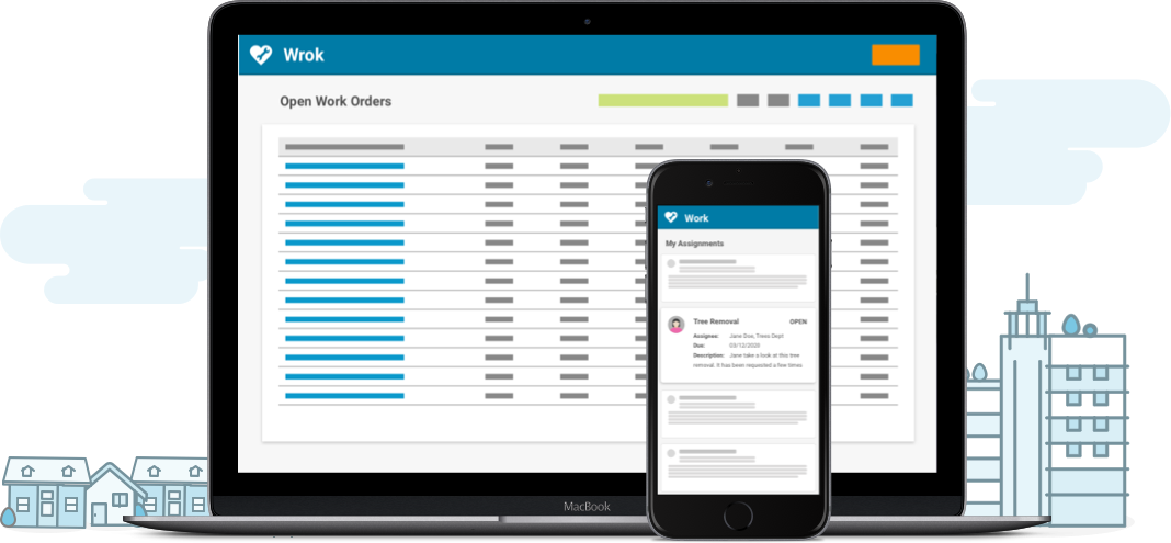 Using SeeClickFix to organize and manage different work requests.